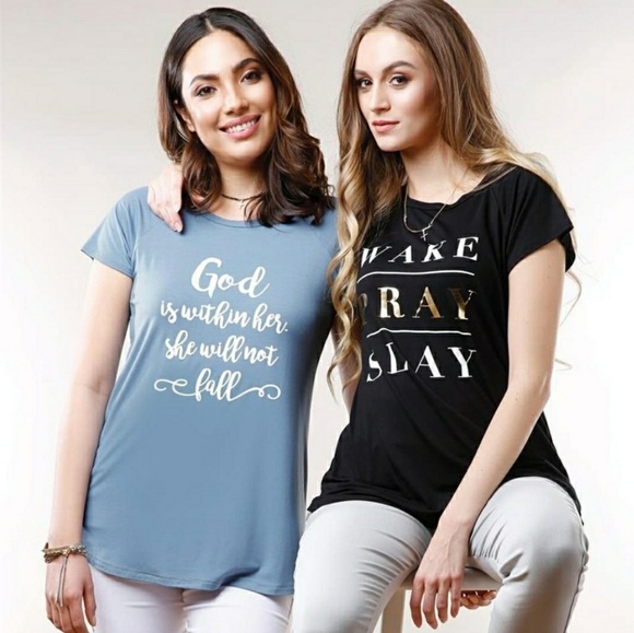 Wake Pray Slay comfy tee - Picture 2 of 2